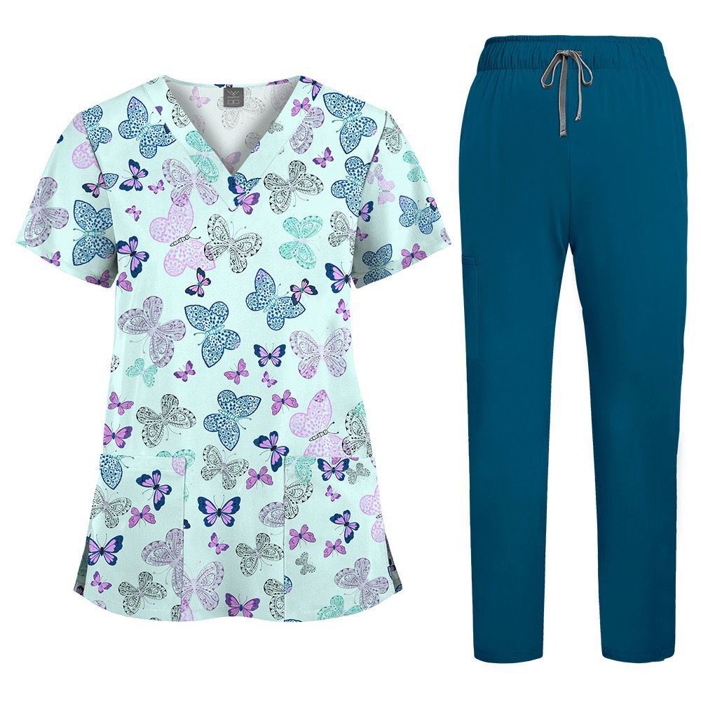 floral scrubs